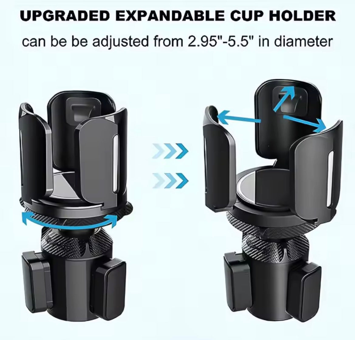 Car Cup Holder Expander with Adjustable Base